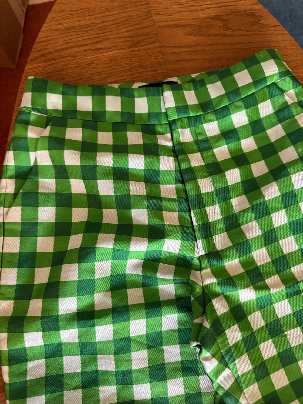 Cynthia Rowley Green and White Check Kids Pajama Bottoms